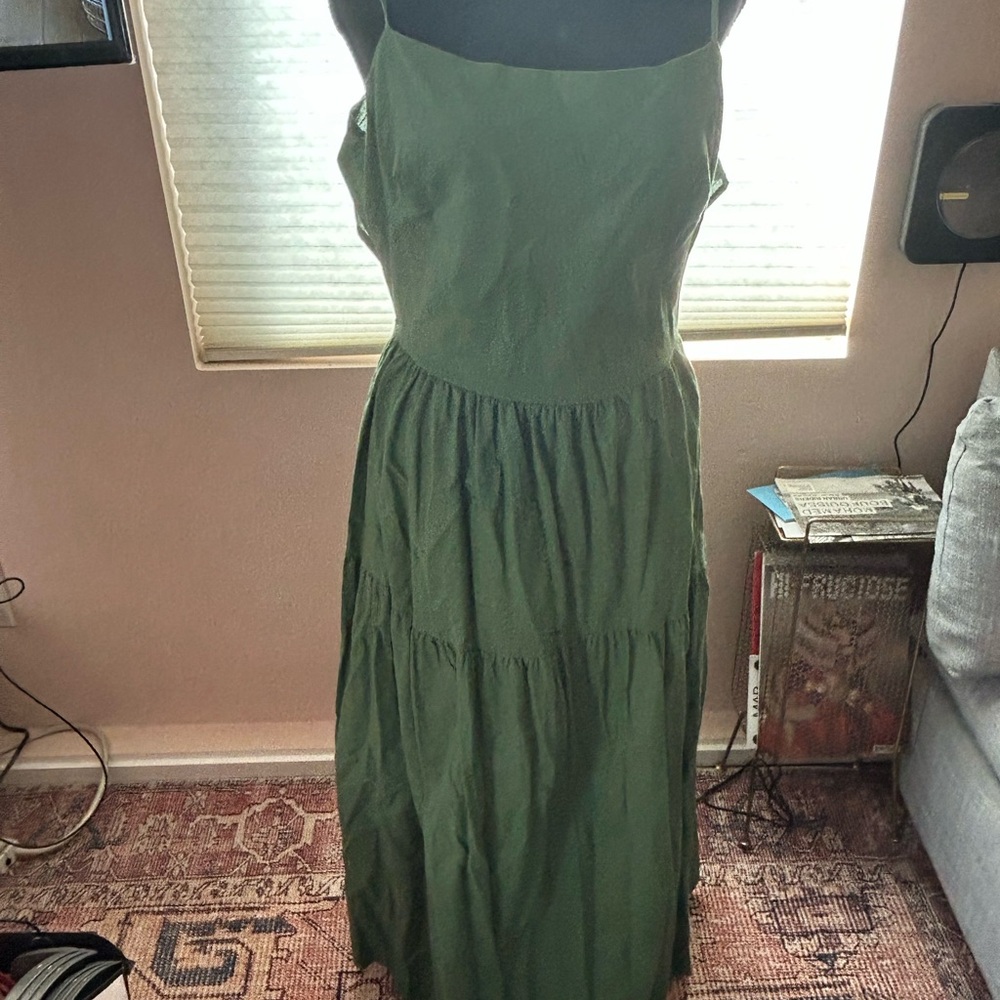 SHEIN Olive Green Midi Dress